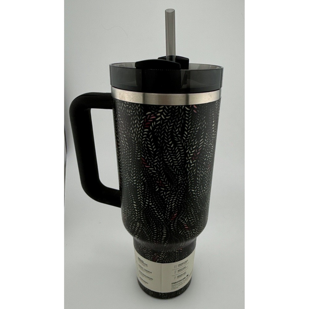 Stanley x CALIA Quencher H2.0 40 oz Black Serpent FlowState Tumbler NWT - Picture 4 of 10